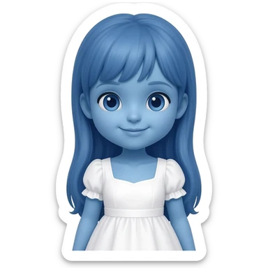 СИНЯЯ БАБОЧКА В БЕЛУЮ РОМАШКУ sticker