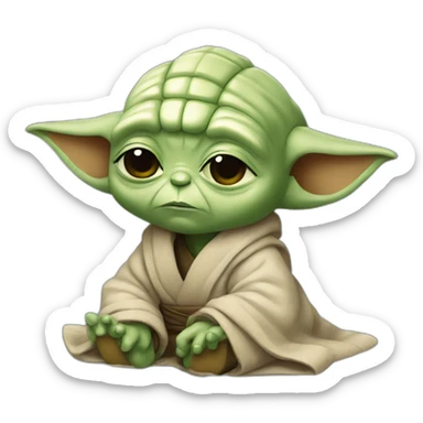 Bebe yoda qui dort sticker