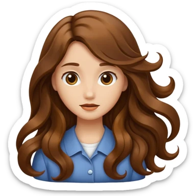 Just a long hair flowing sticker