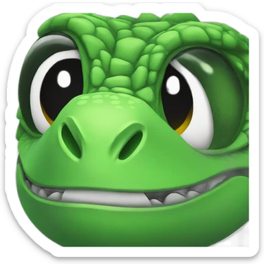 green raptor head LOL title sticker