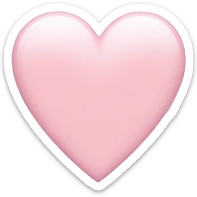 light pink heart sticker
