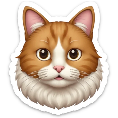 cat with mans mustache  sticker