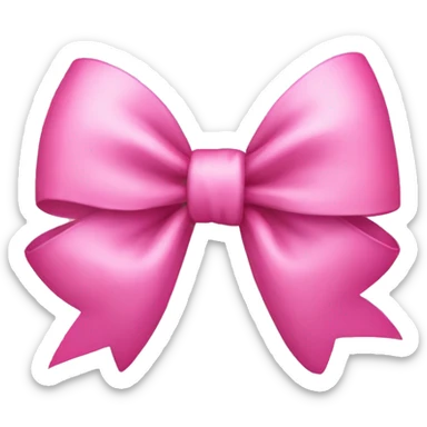 Pink bow sticker