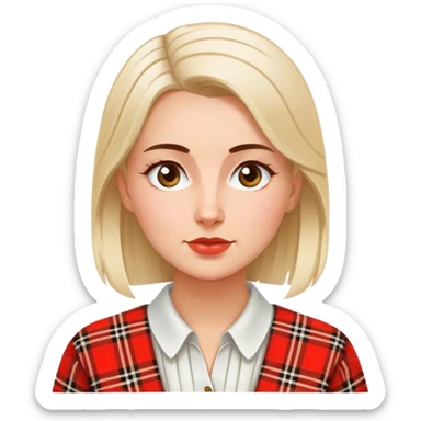 patriot polish european woman simple patriot politician modern poland traditional plaid sticker