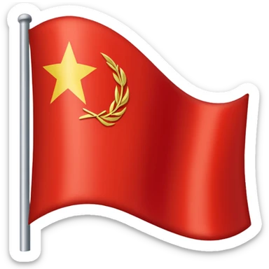 Wavy soviet union flag emoji sticker