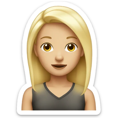 blonde girl sticker
