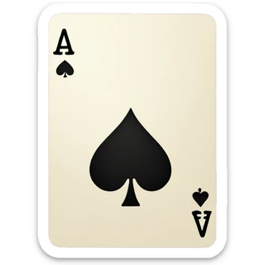 Ace of spades card sticker