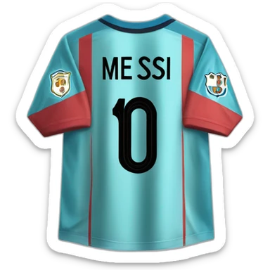 Back of Lionel Messi Jersey with number 10 sticker