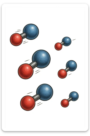 molecole di ossigeno che volano sticker