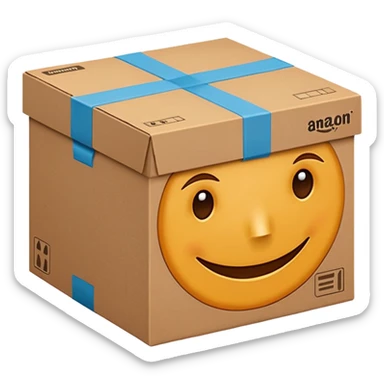 Amazon box prime sticker