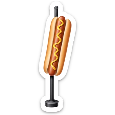 a hot dog on a pole sticker