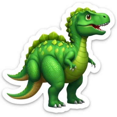 Dino with a butt sticker