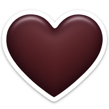 Dark red burgundy heart sticker