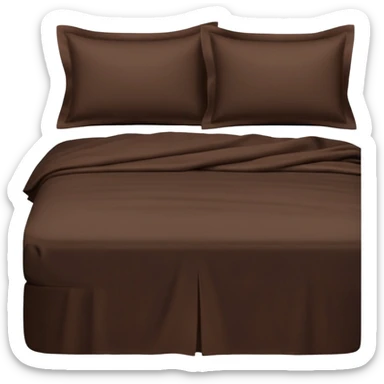 dark brown bed linen set sticker
