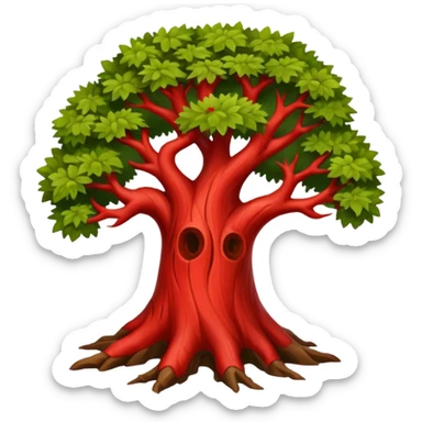 red thorn tree sticker