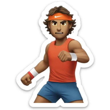 nadal fighting sticker