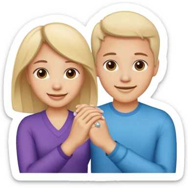 Bestie fingers promise ring  sticker