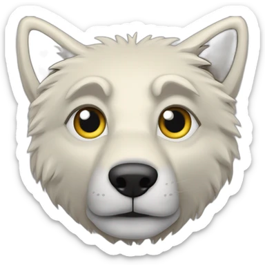 Loup clin d’oeil sticker