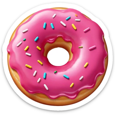 Pink doughnut  sticker