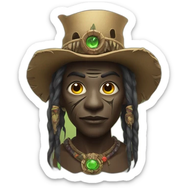 fantasy witch doctor sticker