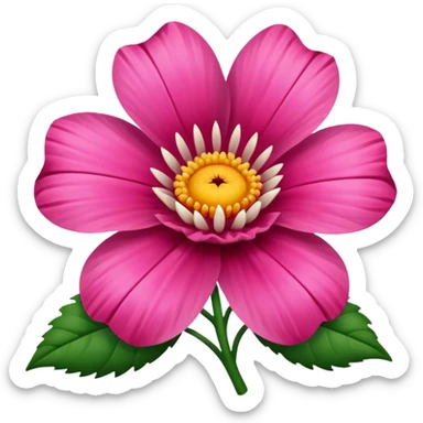  carnivorous pink flower with teeth sticker