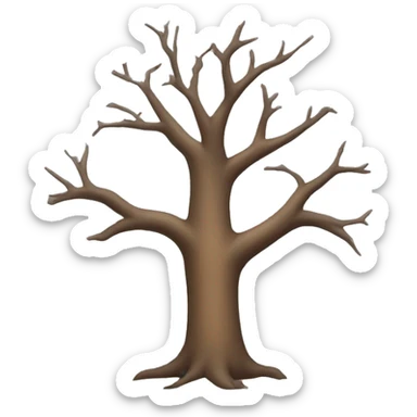 a bare tree without leaves sticker