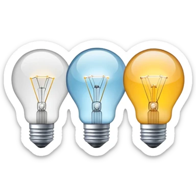 Lots of light bulbs shining vertically sticker