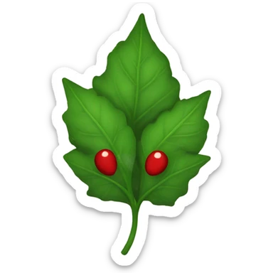 mistletoe kiss emoji sticker