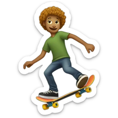 Skateboard ollie sticker