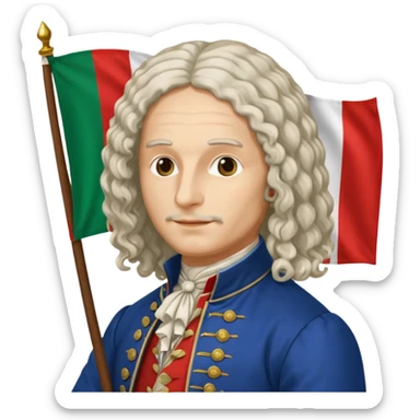 antonio vivaldi italian flag sticker