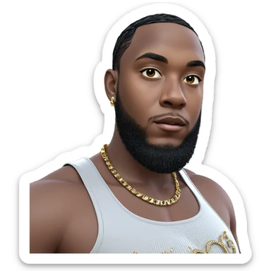 black-haired boy with jewelry sticker