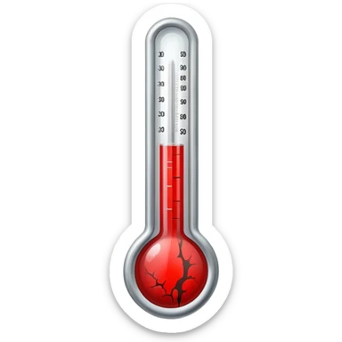 thermometer  with blood stains sticker