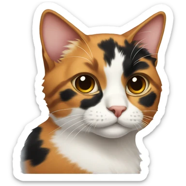 calico cat sticker