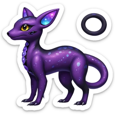 Nebulae Salandit-Umbreon-Fakémon-hybrid-creature (full body)  sticker