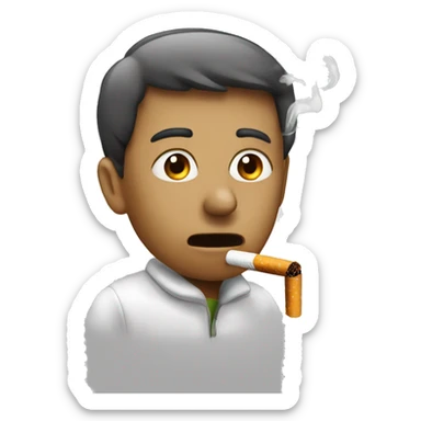 Chat fumant une cigarette  sticker