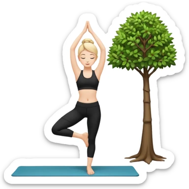 yoga girl sticker