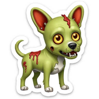 zombie dog full body sticker