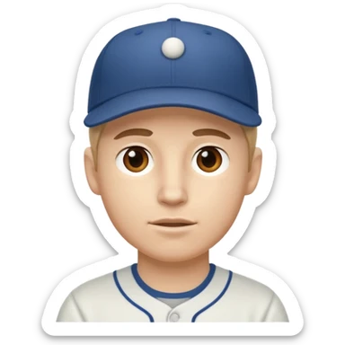 white guy with a baseball cap sticker