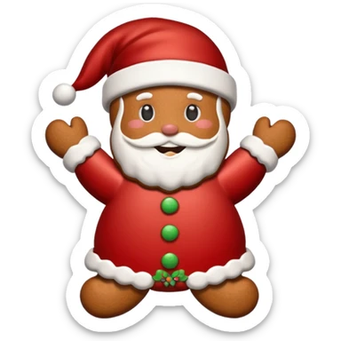 santa gingerbread sticker