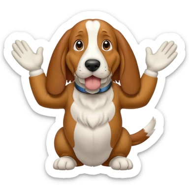bassethound clapping animated sticker