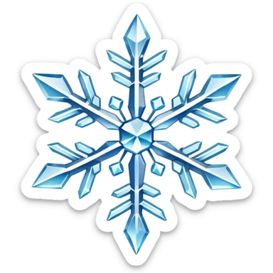 crystal snowflake sticker