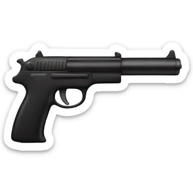 Black toy gun sticker