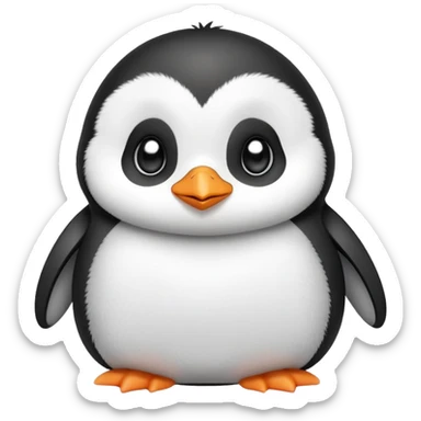 super cute adorable baby kawaii penguin sticker