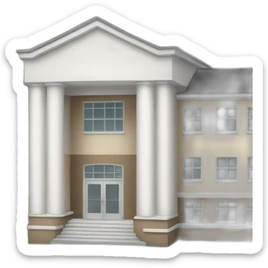 White School building emoji sticker