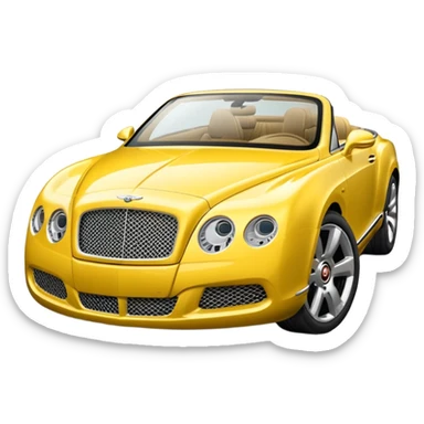 Yellow Bentley sticker