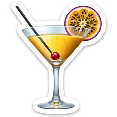 pornstar martini. the passion fruit slice should be on top of the liquid. not on the rim sticker