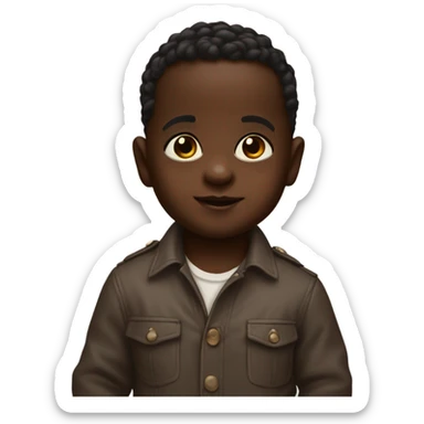 handsome dark-skinned baby portrait sticker