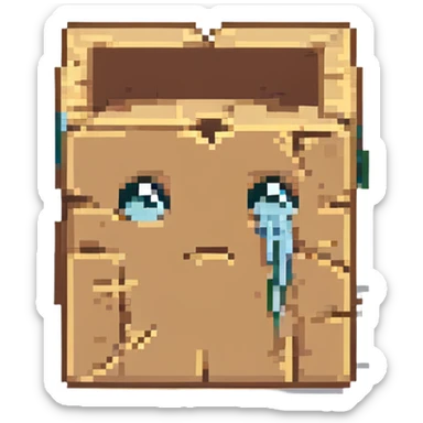 A broken software package depicted as a box with cracks and a sad face sticker