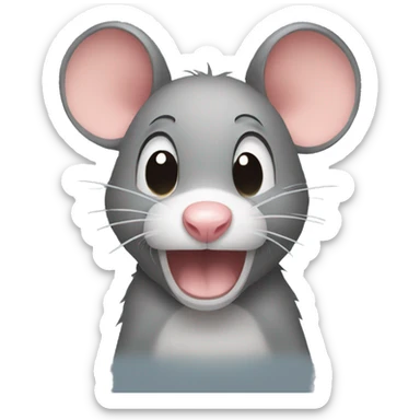 a sad rat crying sticker