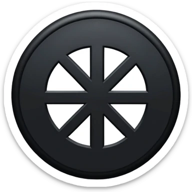 bir siyah içi boş yuvarlak içinede siyah bir artı ama artının o uçları yuvarlağı içinden azıcık çıksın sticker